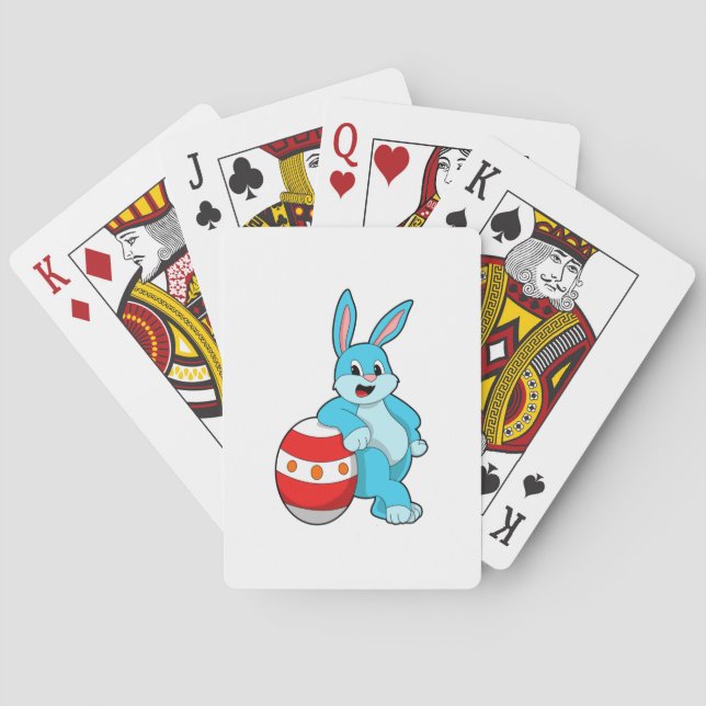 Jeu De Cartes Lapin avec oeuf de Pâques (dos)