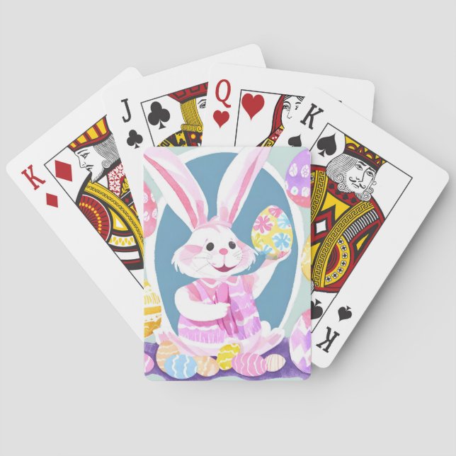 Jeu De Cartes lapin avec oeufs de pâques (dos)