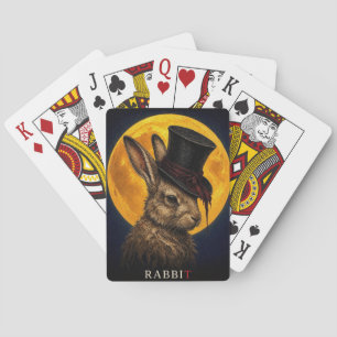 Jeu De Cartes Lapin Chapeau Haut Gothique Surréaliste