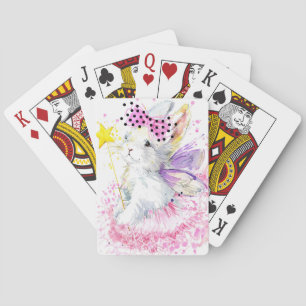 Jeu De Cartes Lapin de fée d'aquarelle