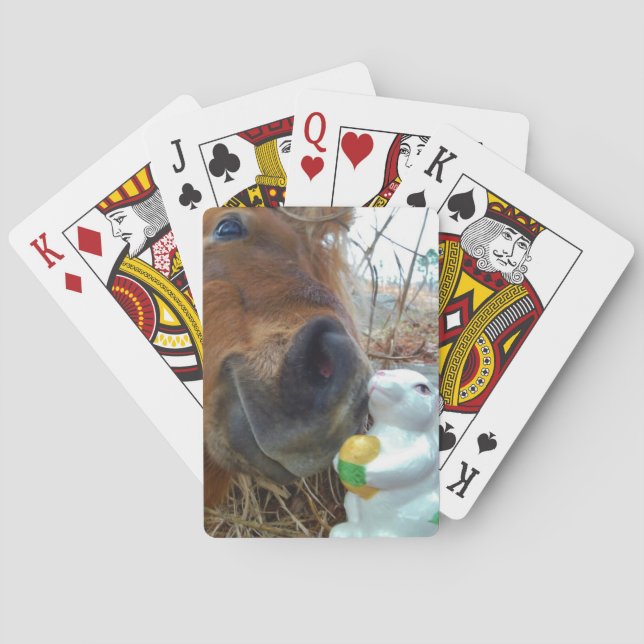 Jeu De Cartes Lapin de Pâques et cheval Brown (dos)