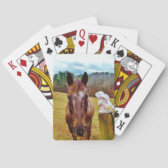 Jeu De Cartes Lapin de Pâques et cheval Brown (dos)