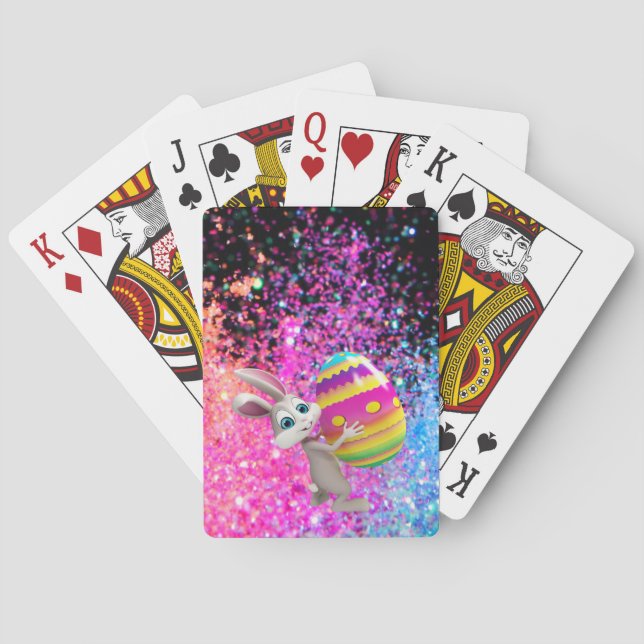 Jeu De Cartes Lapin de Pâques OEuf de Pâques Étincelle de vacanc (dos)