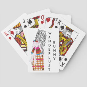 Jeu De Cartes Lapin de voyage de dessin animé mignon Italie vaca