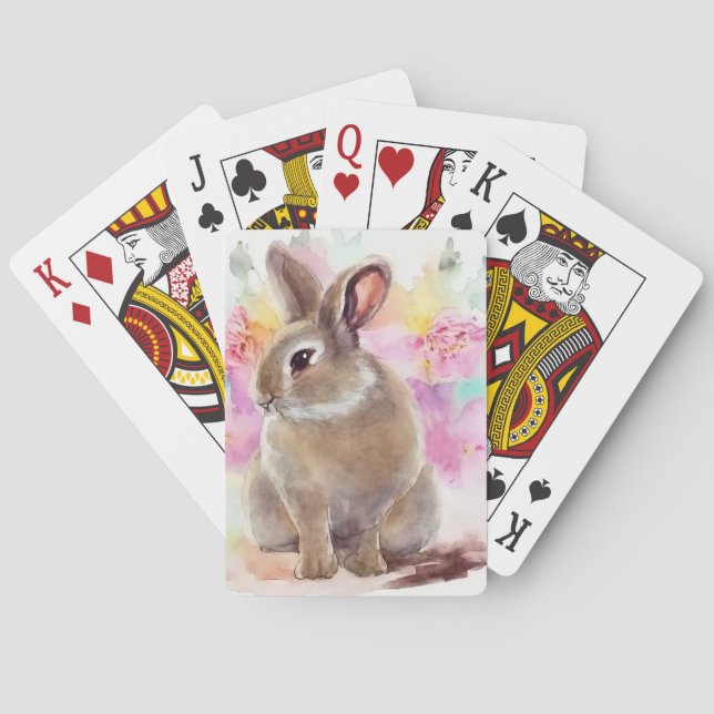 Jeu De Cartes Lapin Fleur (dos)