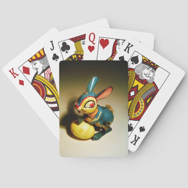 Jeu De Cartes lapin jouet et oeuf jaune pâle (dos)