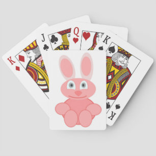 JEU DE CARTES LAPIN RABBIT ROSE