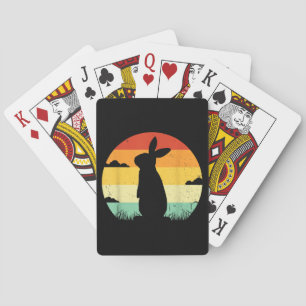 Jeu De Cartes Lapin Rétro Vintage Style 80s Amoureux de Lapin