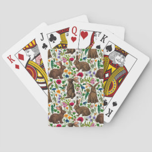 Jeu De Cartes Lapins et fleurs sauvages