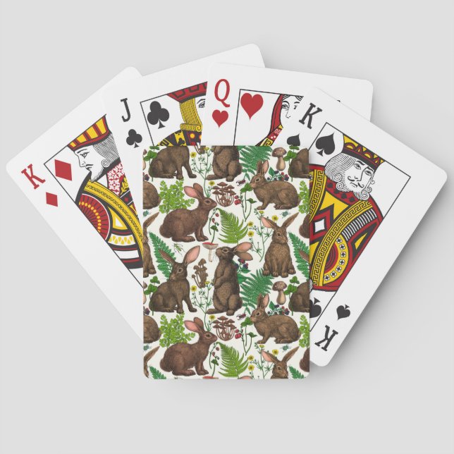 Jeu De Cartes Lapins et flore boisée 4 (dos)