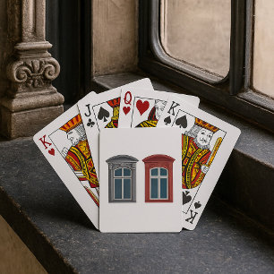 Jeu De Cartes L'Art Architectural Ornate De Fenêtre Européenne