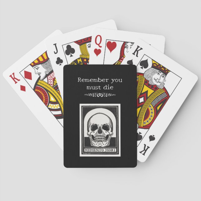 Jeu De Cartes L'art crânien Memento Mori (dos)