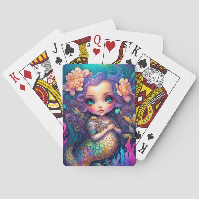 Jeu De Cartes L'art de l'Imaginaire de la mignonne sirène (dos)