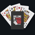 Jeu De Cartes Las Vegas 80th Birthday Party<br><div class="desc">Going to Vegas for your 80e anniversaire ? This "Rolling in Vegas for My 80th Birthday" design is a fun 80th birthday gift for a trip to Las Vegas & remember turning 80 years with a birthday in Las Vegas ! Great surprise vacation venin !</div>