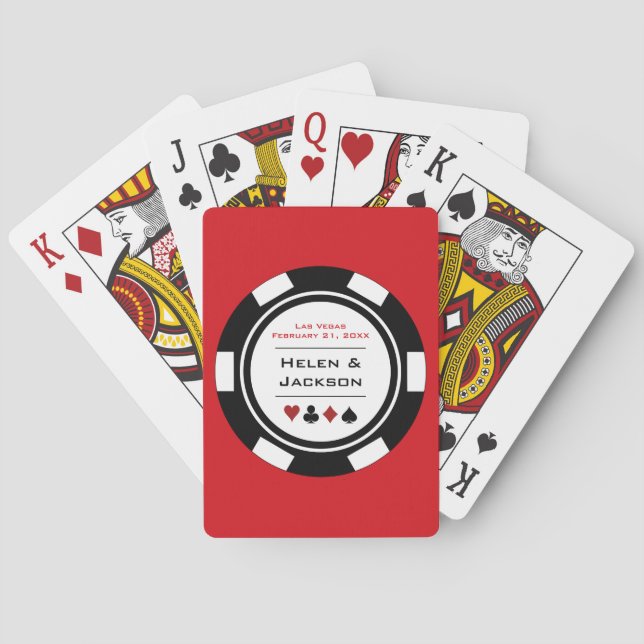 Jeu De Cartes Las Vegas Black and White Poker Mariage (dos)