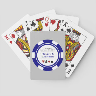 Jeu De Cartes Las Vegas Blue White Grey Poker Mariage Chip