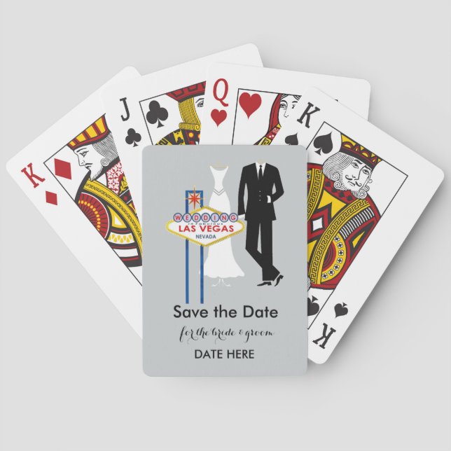 Jeu De Cartes Las Vegas Mariage "Save the Date" Jouer des cartes (dos)