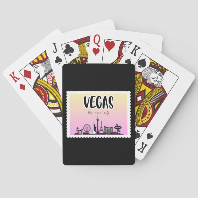 Jeu De Cartes Las Vegas - Rose et Jaune (dos)