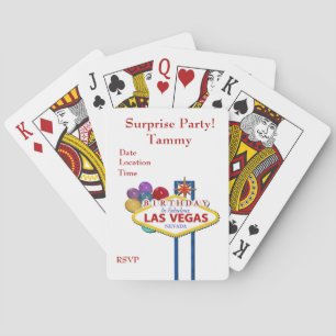 Jeu De Cartes Las Vegas Surprise Anniversaire Fête Jouer des car