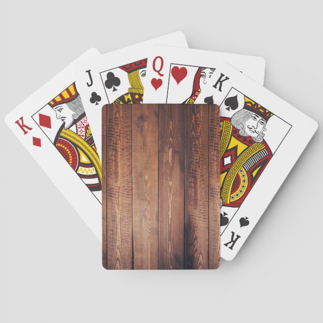 Jeu De Cartes L'aspect bois réel (dos)