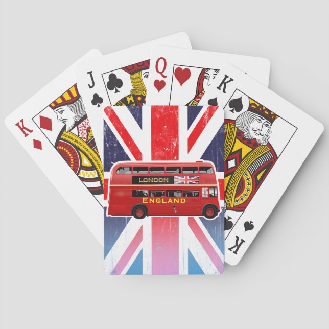 Jeu De Cartes L'autobus rouge célèbre de Londres (dos)