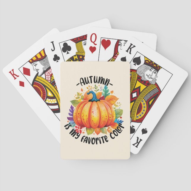 Jeu De Cartes L'automne est ma couleur préférée (dos)