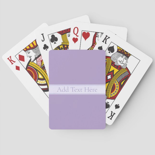 Jeu De Cartes Lavande Lumière Personnalisable Purple (dos)