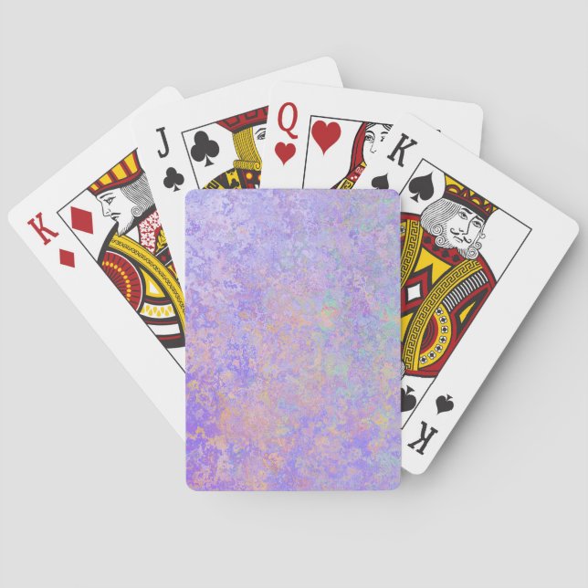 Jeu De Cartes Lavande Psychedélique Violet Néon Pastel Abstrait (dos)
