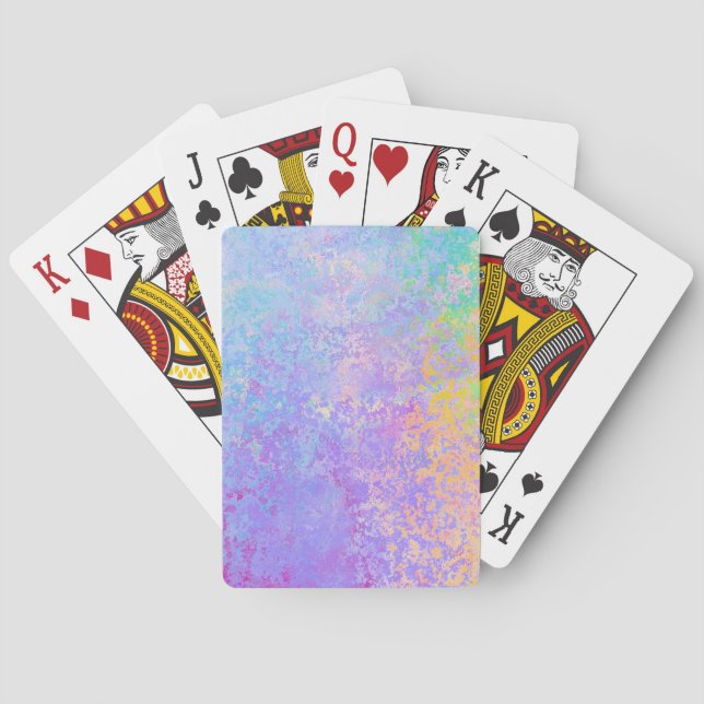 Jeu De Cartes Lavender Sunrise Pastel Neon Encre d'alcool Abstra (dos)