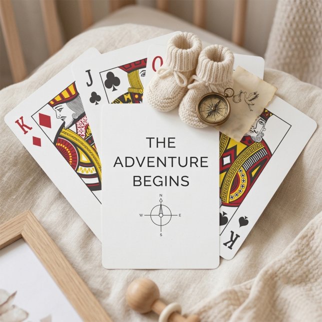 Jeu De Cartes L'aventure commence Annonce de nouveau bébé mignon (Créateur téléchargé)