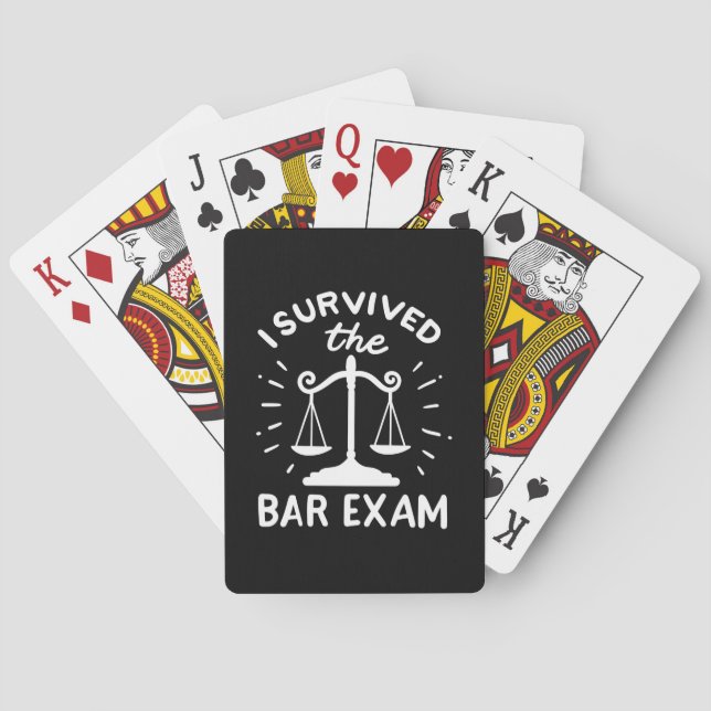 Jeu De Cartes L'Avocat A Survécu À L'Examen Bar (dos)