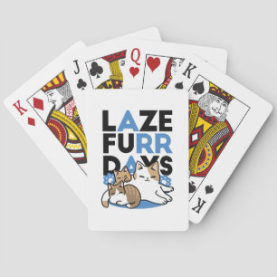 Jeu De Cartes Laze Furr Days - Cute Lazy Cats Design