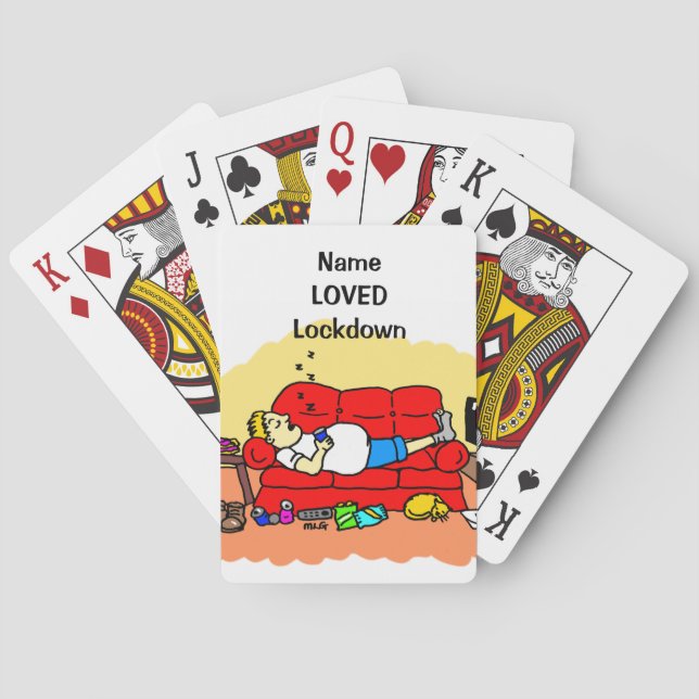 Jeu De Cartes Lazy Man Loves Lockdown (dos)