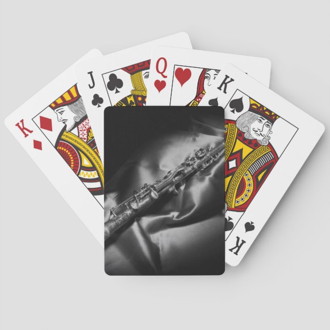 Jeu De Cartes Lclarinette ancienne, vie morte, B&W (dos)