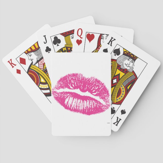 Jeu De Cartes Le Baiser, Lèvres Roses (dos)