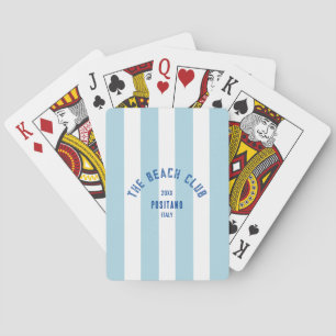 Jeu De Cartes Le Beach Club Crest Blue Cabana Stripe