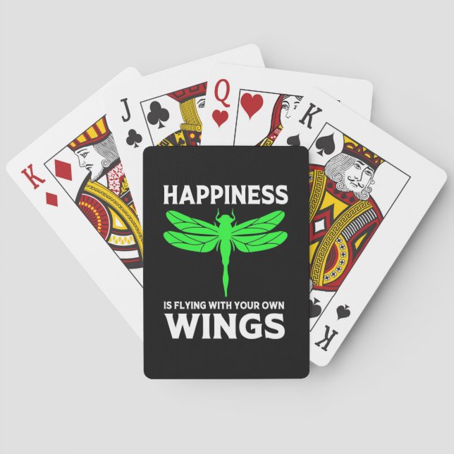 Jeu De Cartes Le Bonheur Est De Voler Avec La libellule (dos)