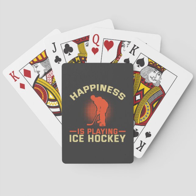 Jeu De Cartes Le bonheur joue au hockey sur glace (dos)