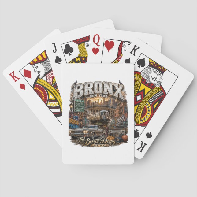 Jeu De Cartes Le Bronx New York Boogie Down Collage Urbain (dos)