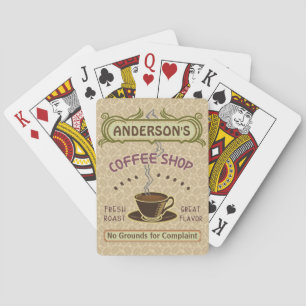 Jeu De Cartes Le café-restaurant avec la tasse créent vos