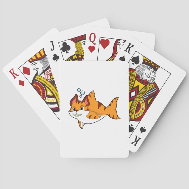 Jeu De Cartes Le chat tigre comme requin dans l'eau.PNG (dos)