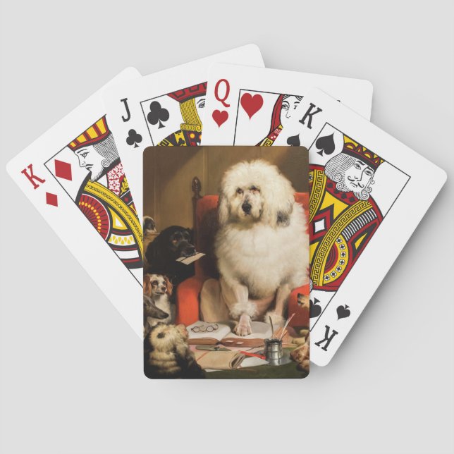 Jeu De Cartes Le chien en tant que juge qui délivre la loi devan (dos)