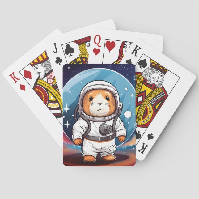 Jeu De Cartes Le cochon de Guinée dans l'espace (dos)