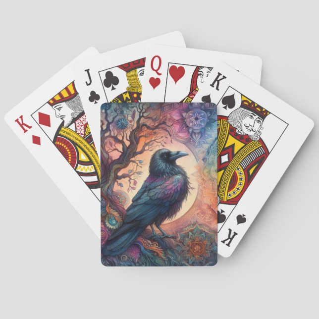 Jeu De Cartes Le Corbeau de la vie Mandala Pagan (dos)