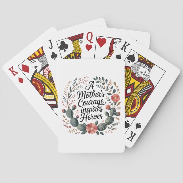 Jeu De Cartes Le courage d'une mère inspire les héros (dos)