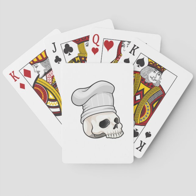 Jeu De Cartes Le crâne cuisiné avec le casquette chef (dos)
