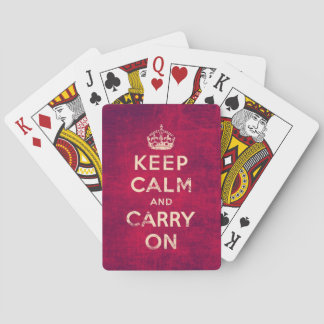 Jeu De Cartes Le cru gardent le calme et continuent - le rouge