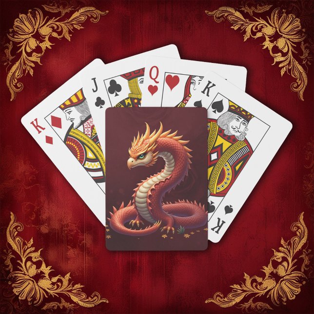 Jeu De Cartes Le dragon serpent doré.  (Créateur téléchargé)