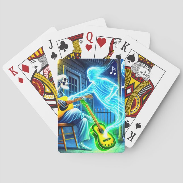 Jeu De Cartes Le fantôme joue de la guitare (dos)