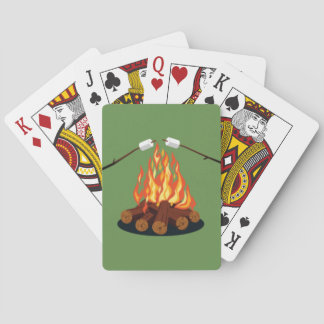 Jeu De Cartes Le feu et guimauve de torréfaction